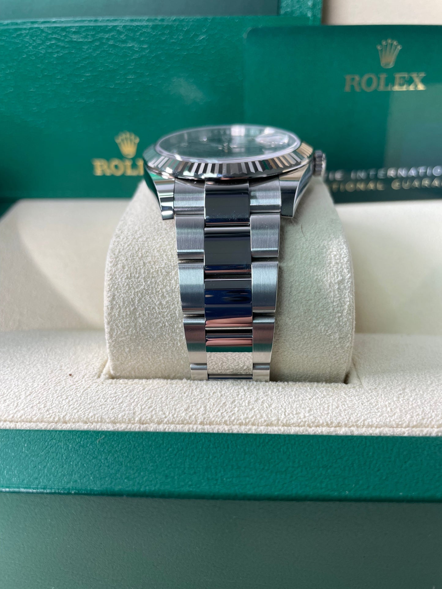 Rolex Datejust 41 18k White Gold & Steel/ Dark Rhodium Diamond Dial Oyster (Reference # 126334)
