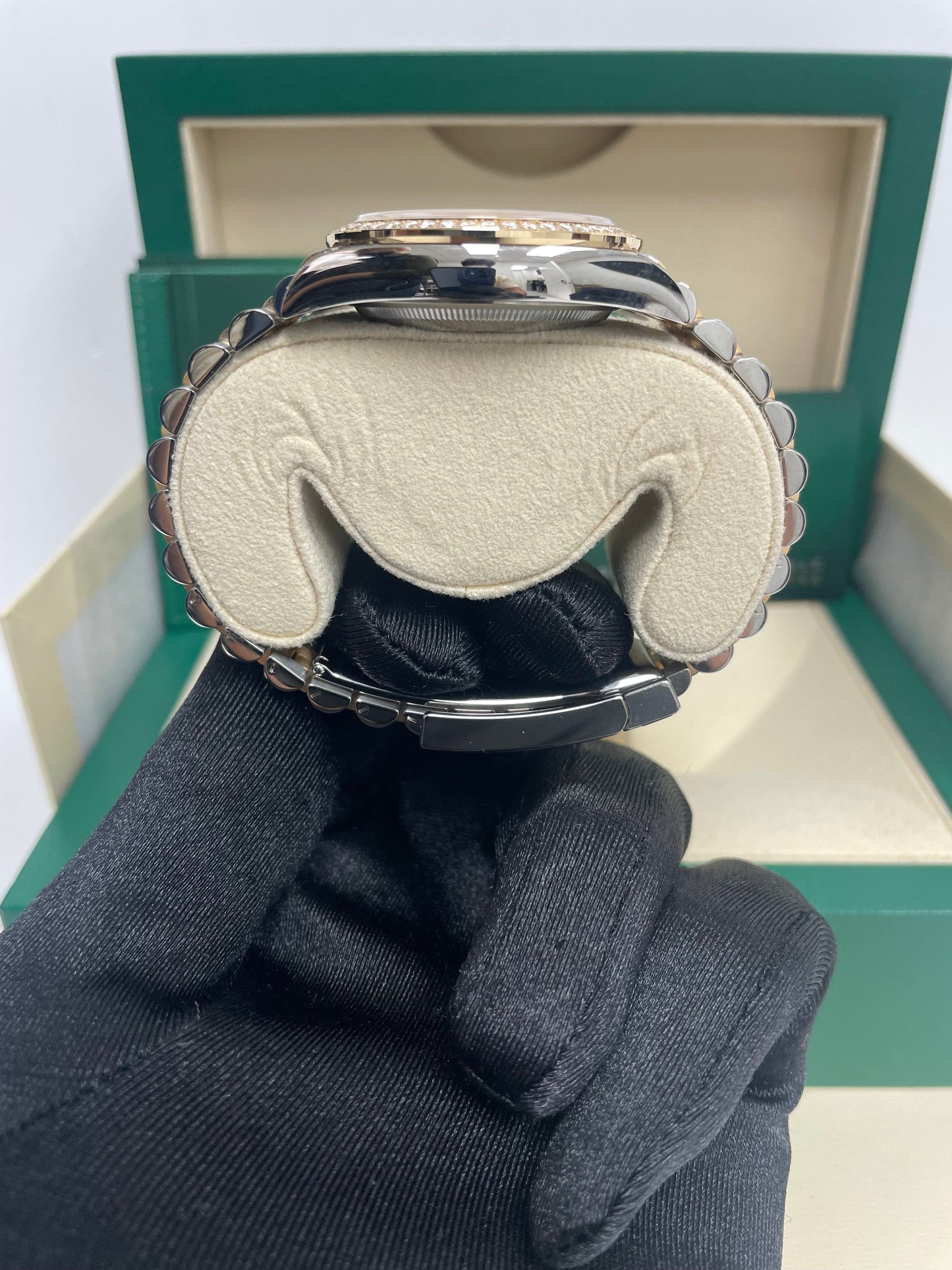 Rolex Rolesor Datejust 36 Watch - Yellow Diamond Bezel - White Mother-Of-Pearl Jubilee Ref 126283RBR