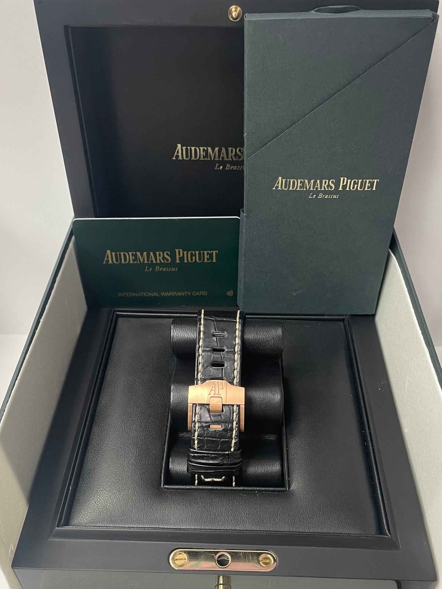 Audemars Piguet Royal Oak Offshore Selfwinding Chronograph / Rose Gold/ Black Dial/ Rose Sub-Dials/ Ceramic Bezel (Ref#26470OR.OO.A002CR.02)