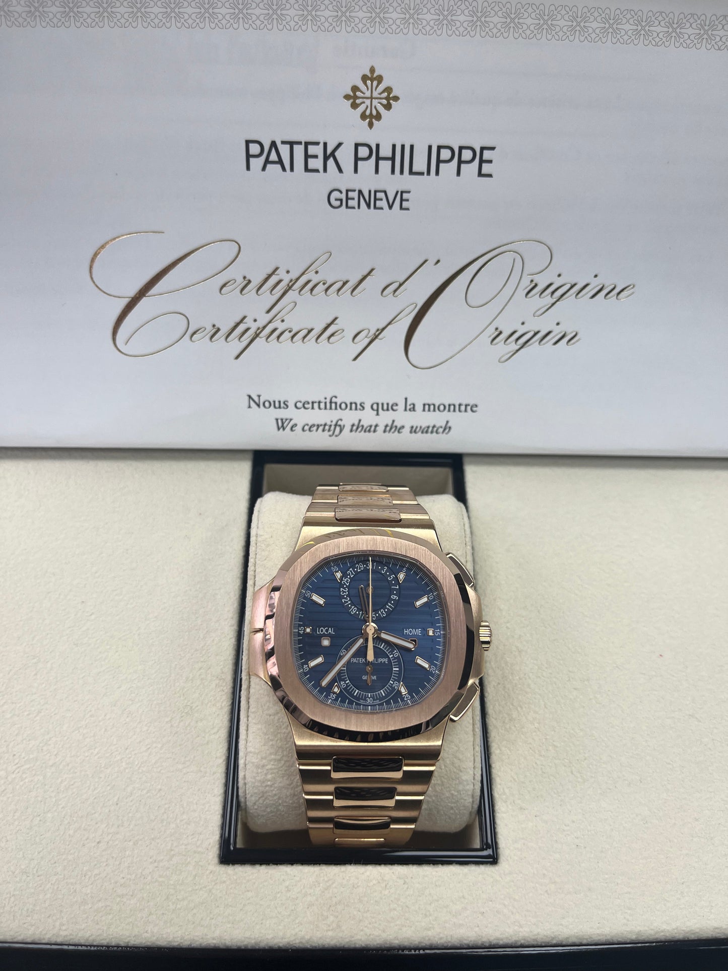 Patek Philippe Nautilus Travel Time Chronograph (Ref# 5990/1R-001)