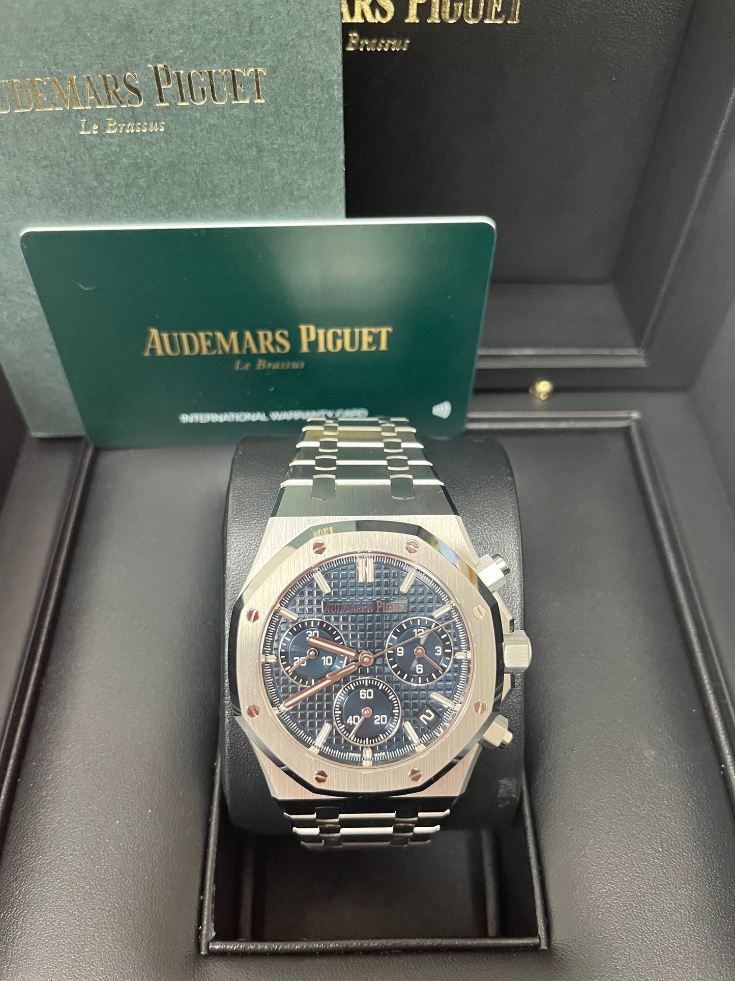 Audemars Piguet ROYAL OAK “50TH ANNIVERSARY” STEEL BRACELET BLUE DIAL 26240ST.OO.1320ST.01 deposit