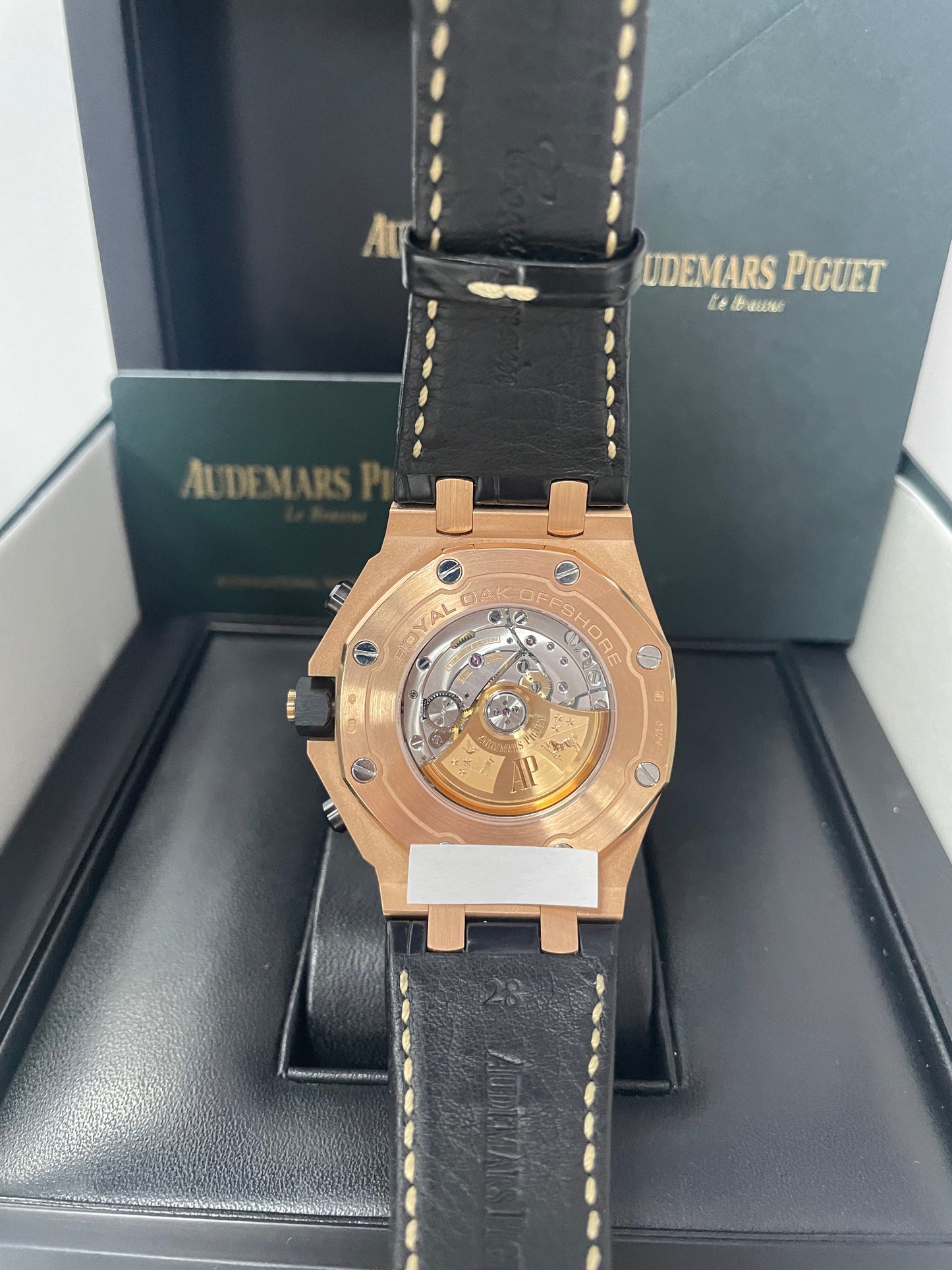 Audemars Piguet Royal Oak Offshore Selfwinding Chronograph / Rose Gold/ Black Dial/ Rose Sub-Dials/ Ceramic Bezel (Ref#26470OR.OO.A002CR.02)