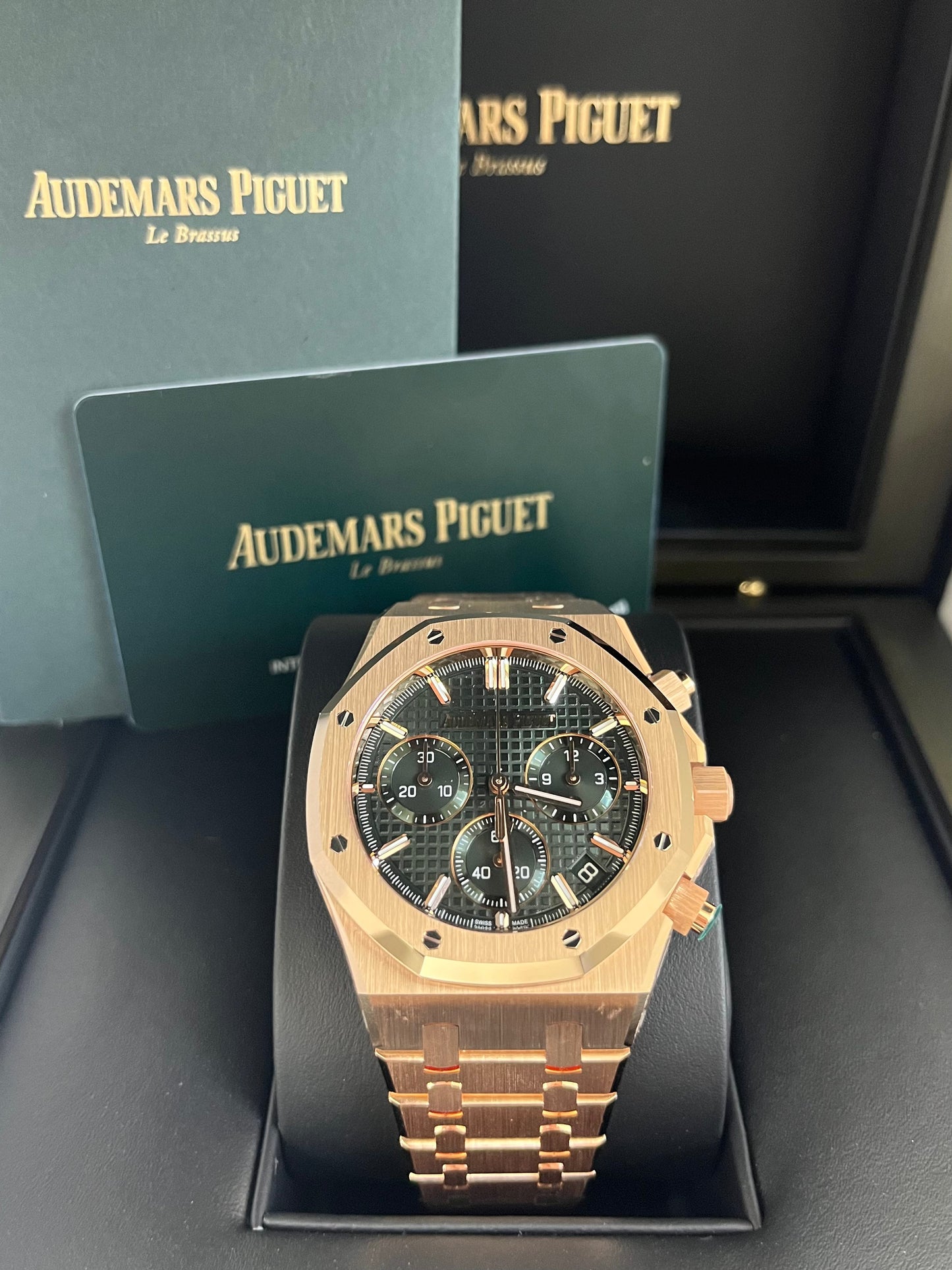 Audemars Piguet Royal Oak Chronograph 41mm Rose Gold Green Dial 26240or.oo.1320or.08