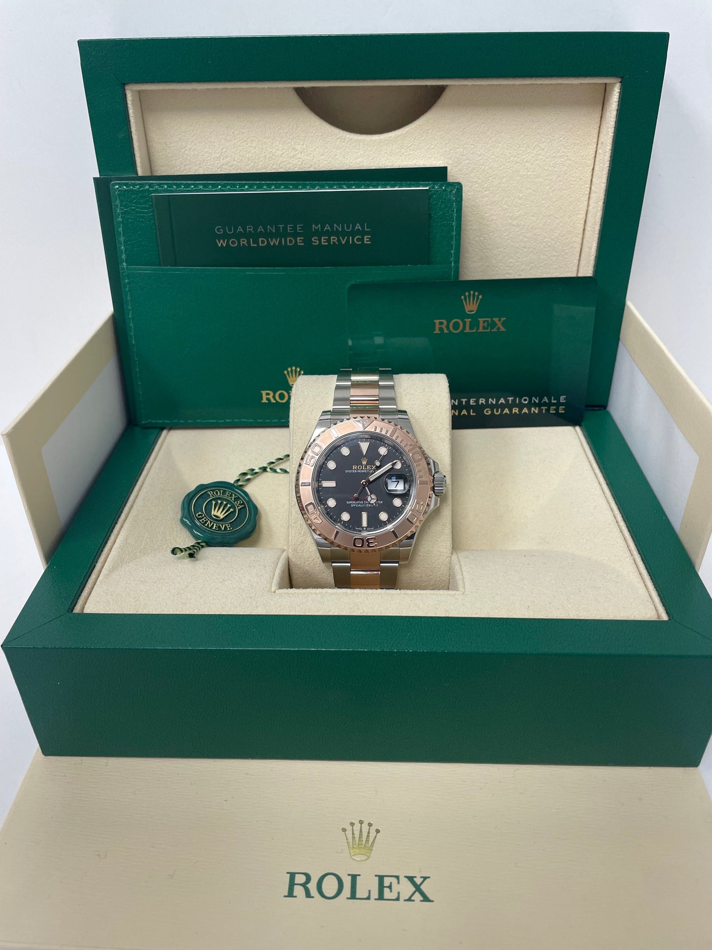 Rolex Steel and Everose Gold Rolesor Yacht-Master 40 Watch Black Dial (Ref #126621)