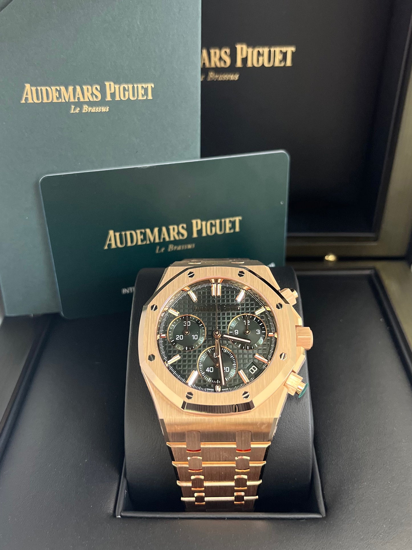 Audemars Piguet Royal Oak Chronograph 41mm Rose Gold Green Dial 26240or.oo.1320or.08