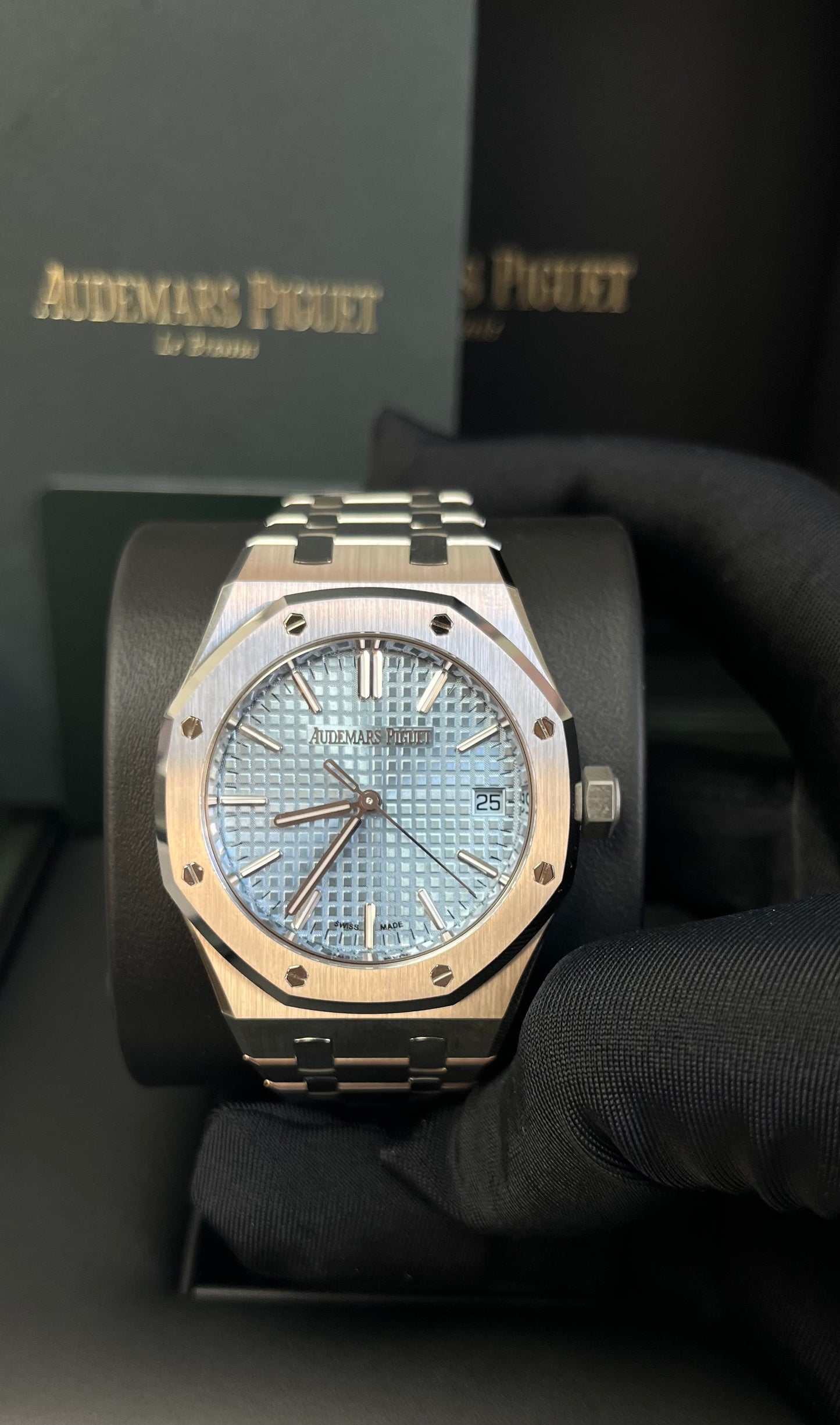 Audemars Piguet Royal Oak Selfwinding "50th Anniversary" 37mm Ice Blue Dial - Reference # 15550st