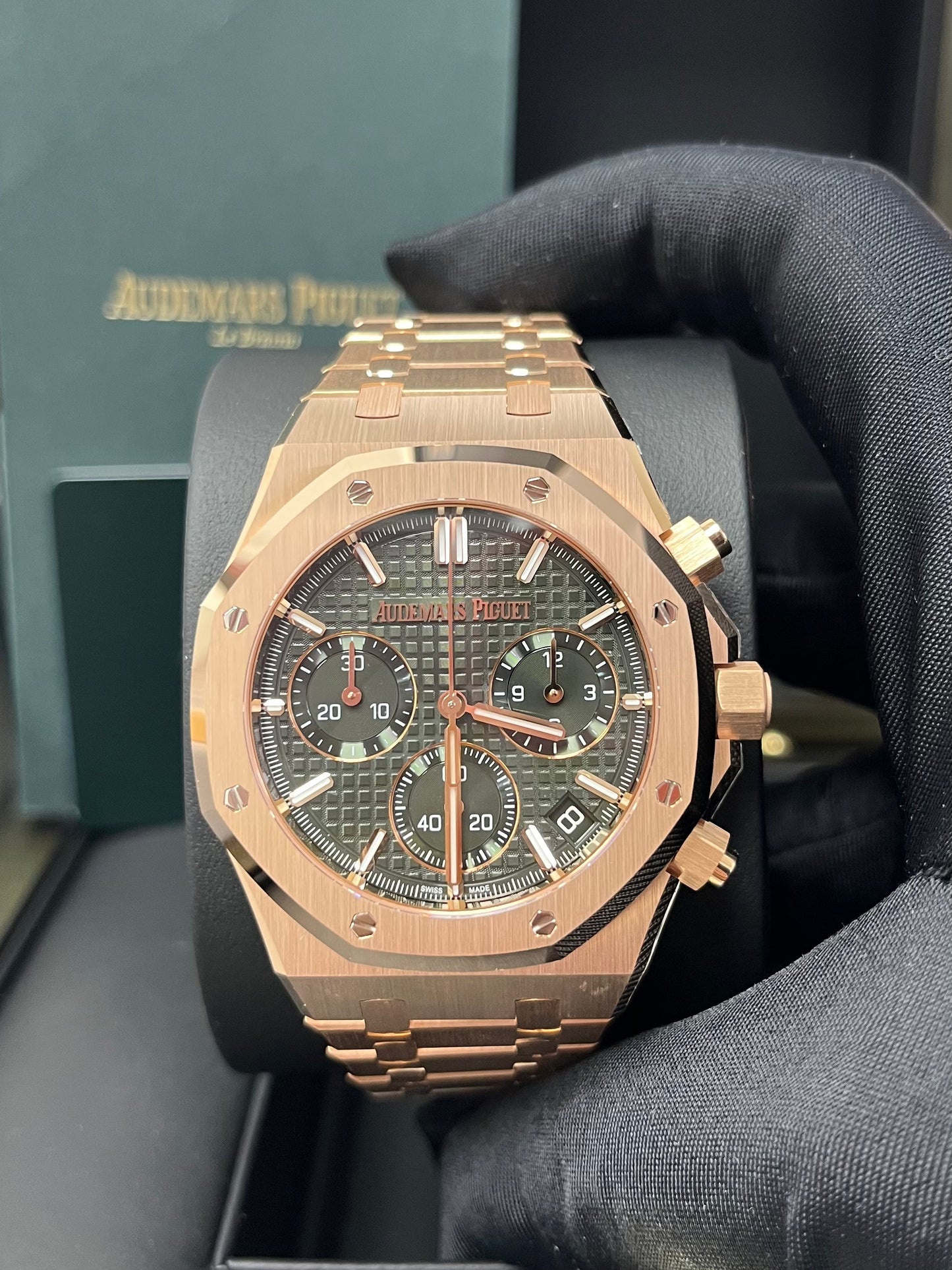 Audemars Piguet Royal Oak Chronograph 41mm Rose Gold Green Dial 26240or.oo.1320or.08