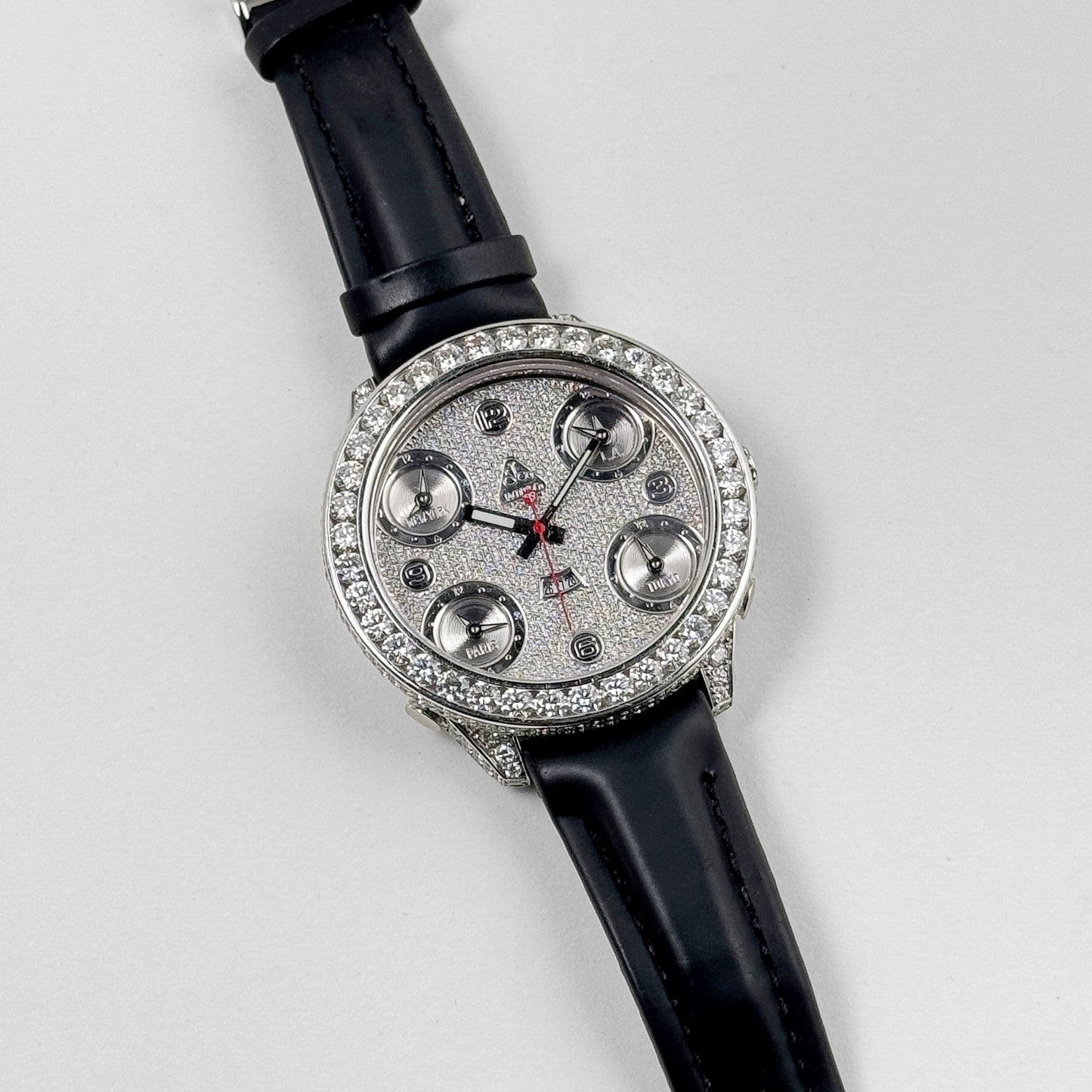 Jacob & Co. Five Time Zone Steel Diamond JCM-30