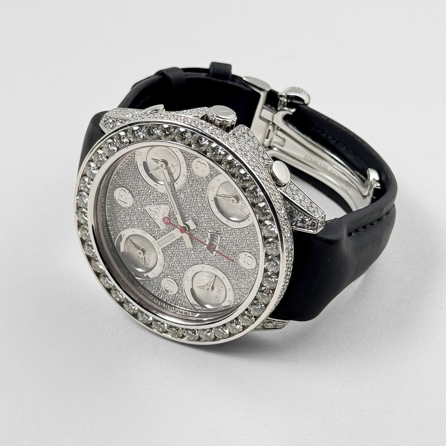 Jacob & Co. Five Time Zone Steel Diamond JCM-30