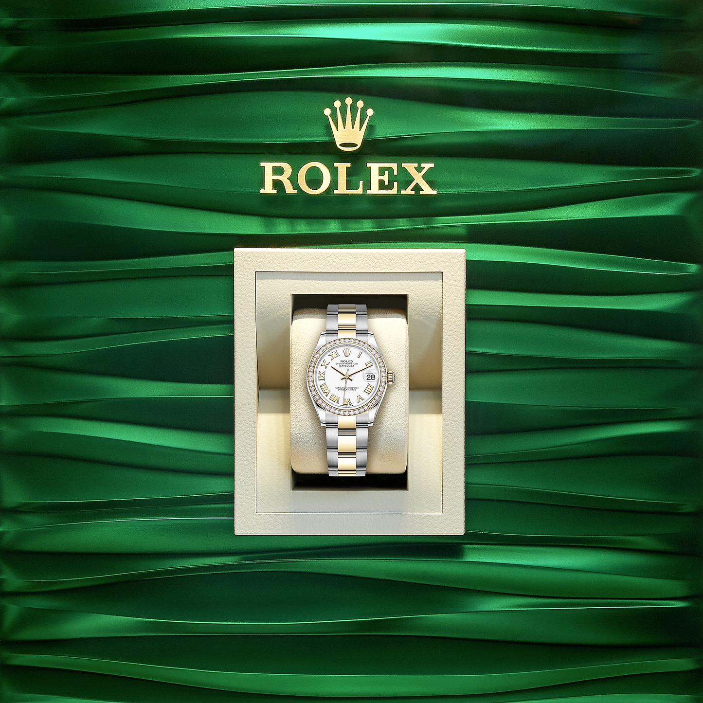 Rolex Lady-Datejust 28, Oystersteel and 18k Yellow Gold, Ref# 279383RBR-0024