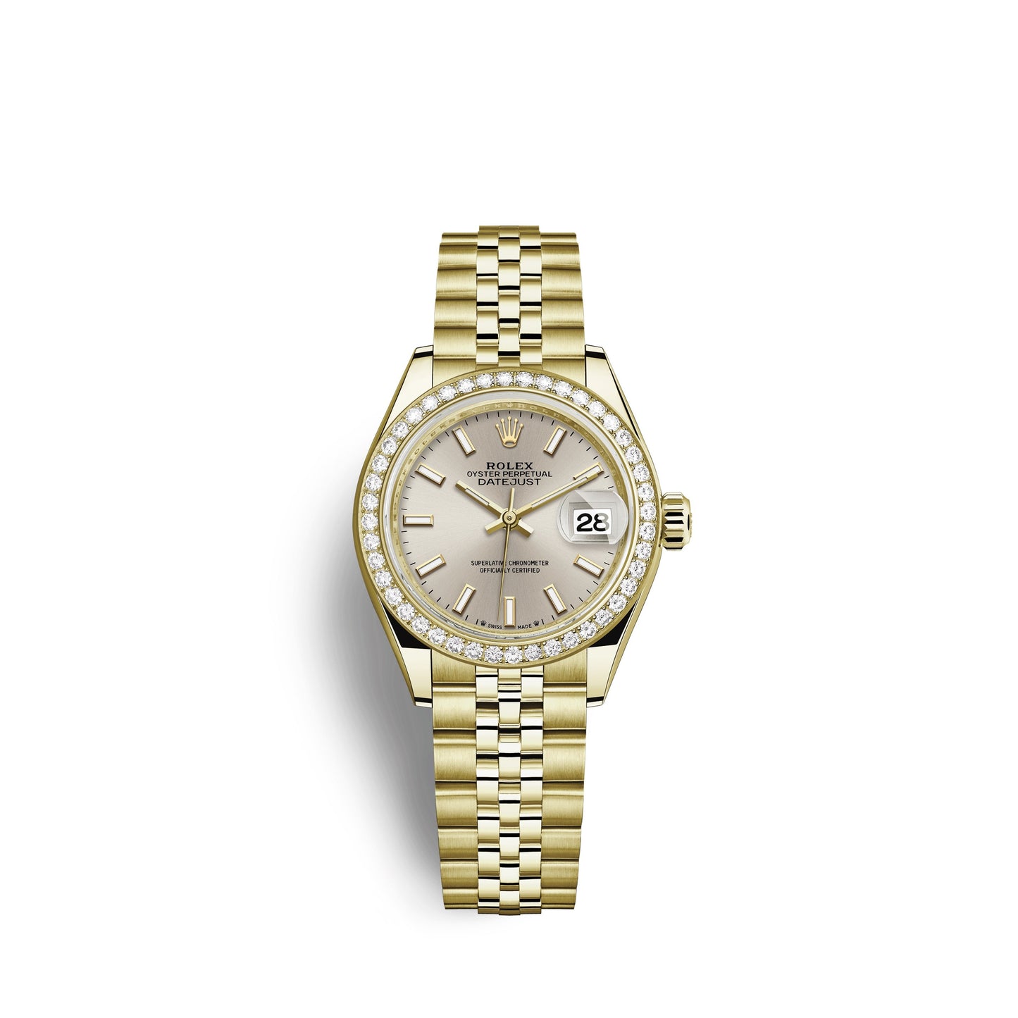 Rolex Lady-Datejust 28, 18kt Yellow Gold and diamonds, Ref# 279138RBR-0012