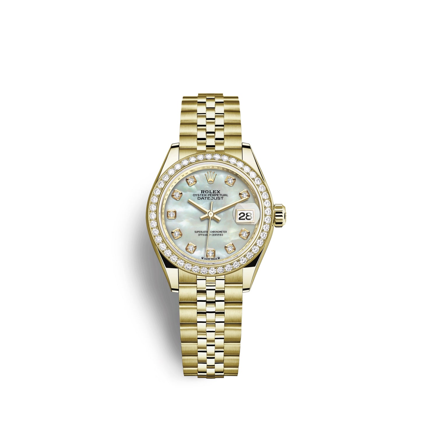 Rolex Lady-Datejust 28, 18kt Yellow Gold and diamonds, Ref# 279138RBR-0016