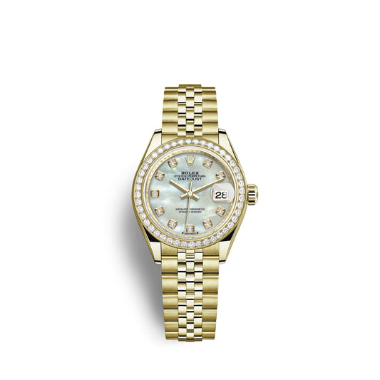 Rolex Lady-Datejust 28, 18kt Yellow Gold and diamonds, Ref# 279138RBR-0016