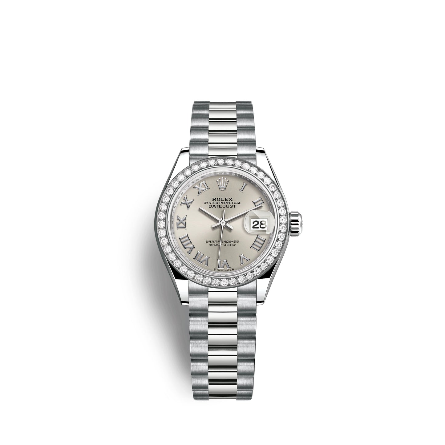 Rolex Lady-Datejust 28mm, 18k White Gold, Ref# 279139rbr-0007