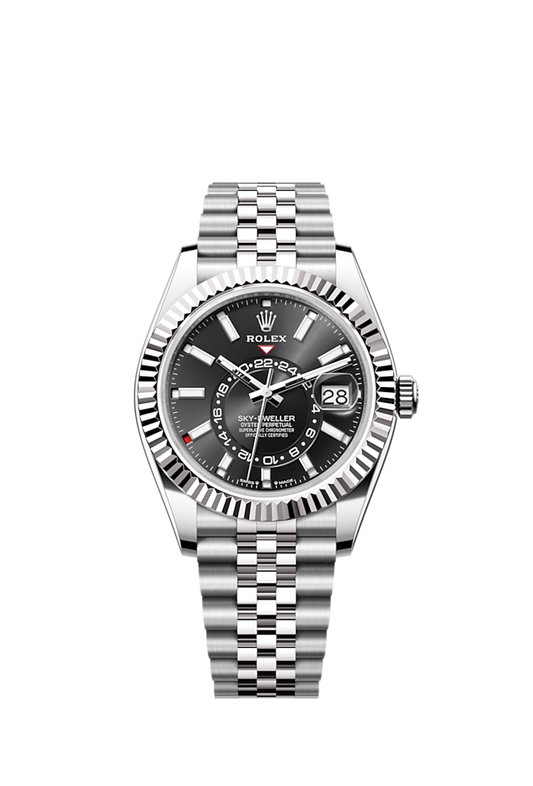 Rolex Sky-Dweller, 42mm, Oystersteel and 18k White Gold, Black, Jubilee, Ref# 336934-0008