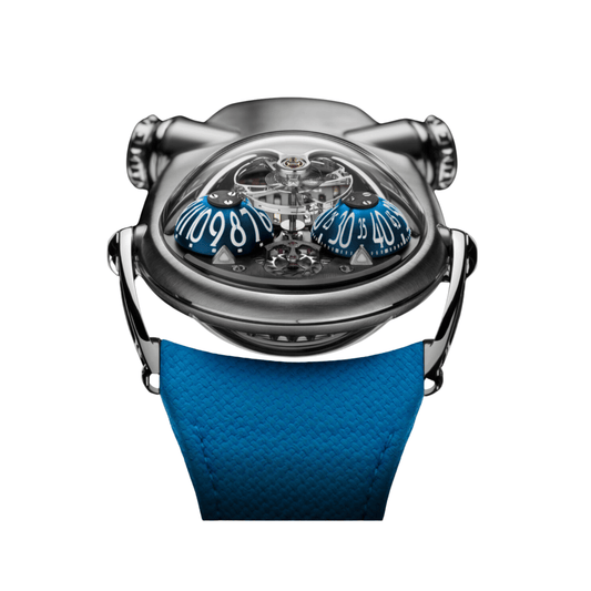 MB&F 100T036  Horological Machine No.10  'Bulldog'  Titanium Blue Dial