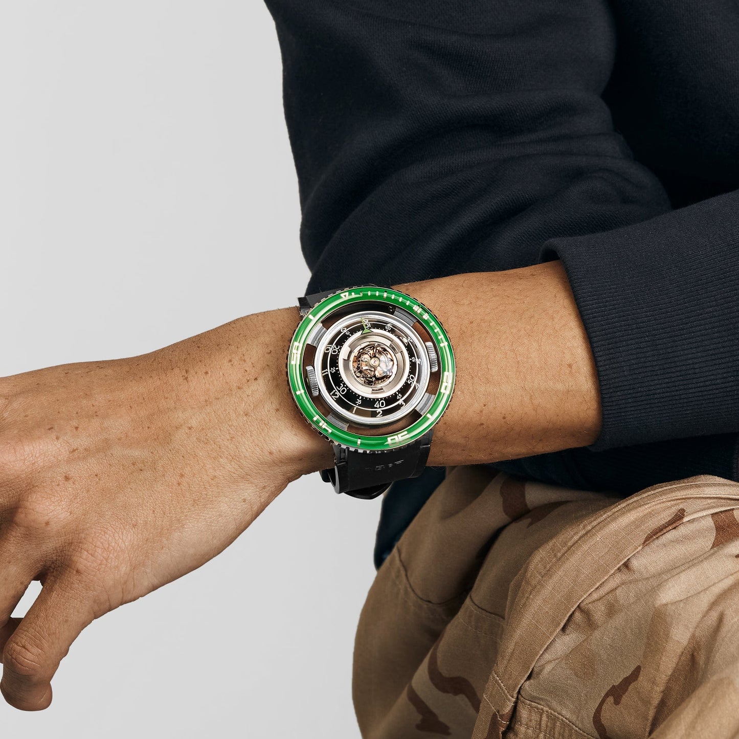 MB&F Horological Machine 70.TGL.B Aquapod HM7 Titanium Green Limited Edition of 50