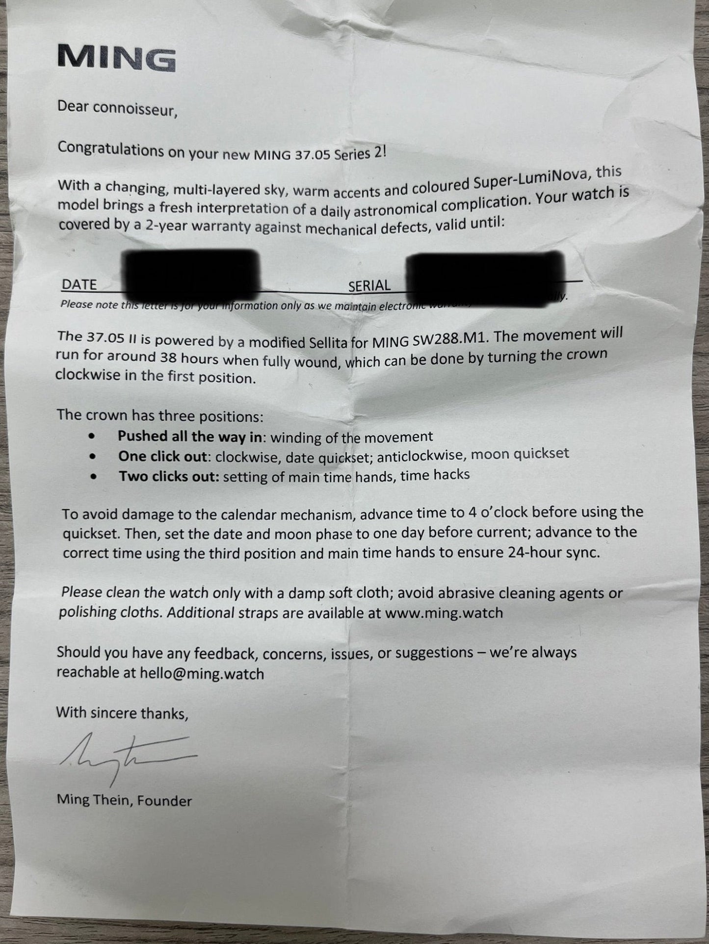 Ming Moonphase 37.05 SERIES 2