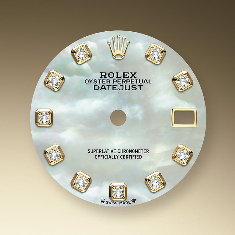 Rolex Lady-Datejust 28, 18kt Yellow Gold and diamonds, Ref# 279138RBR-0015