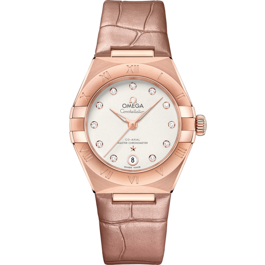 Omega Constellation 29 mm Silver Dial with Diamonds Sedna™ 18k Rose Gold Strap 131.53.29.20.52.002