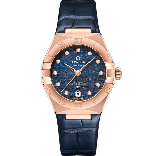 Omega Constellation 29 mm Blue Dial with Diamonds Sedna™ 18k Rose Gold Strap 131.53.29.20.99.001