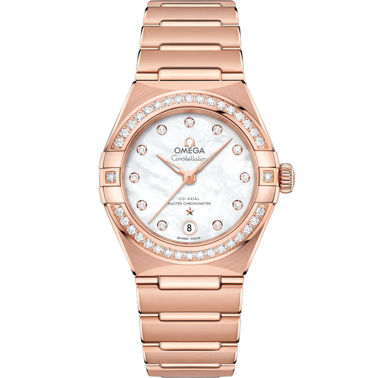 Omega Constellation 29 mm White Dial with Diamonds Sedna™ 18k Rose Gold Bracelet 131.55.29.20.55.001