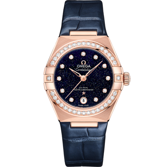 Omega Constellation 29 mm Blue Dial with Diamonds Sedna™ 18k Rose Gold Strap 131.58.29.20.53.003