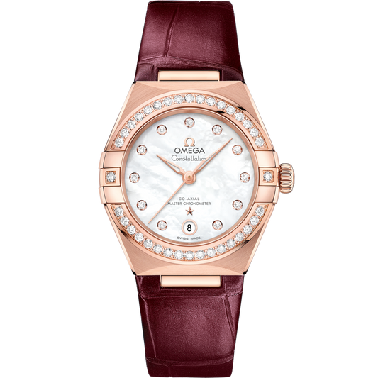 Omega Constellation 29 mm White Dial with Diamonds Sedna™ 18k Rose Gold Strap 131.58.29.20.55.002