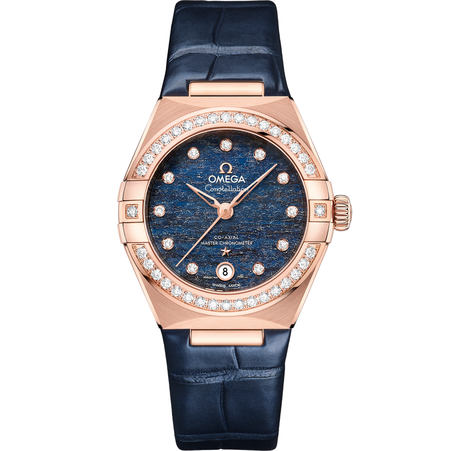 Omega Constellation 29 mm Blue Dial with Diamonds Sedna™ 18k Rose Gold Strap 131.58.29.20.99.006