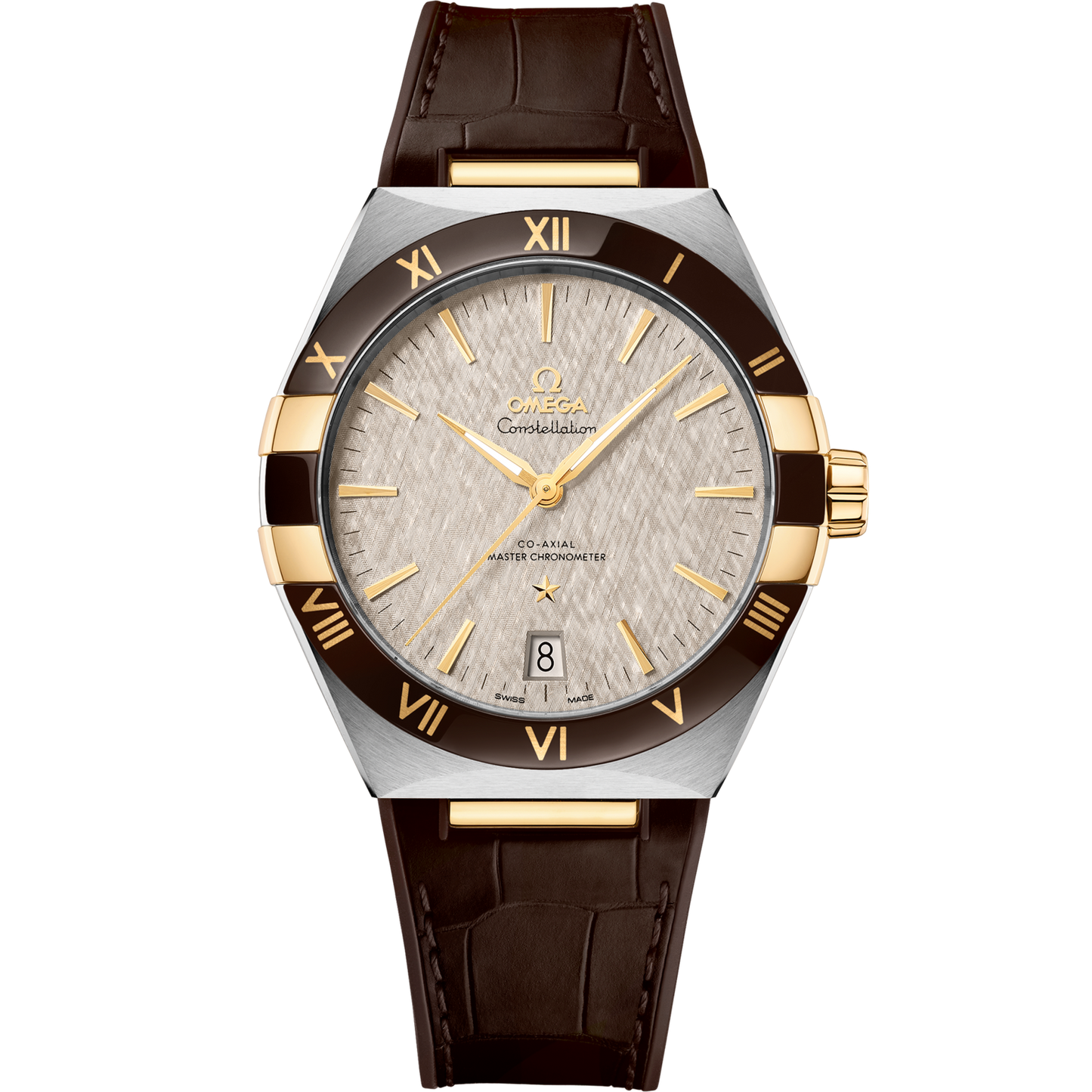 OMEGA Constellation 41 mm, steel ‑ yellow gold on Leather strap 131.23.41.21.06.002