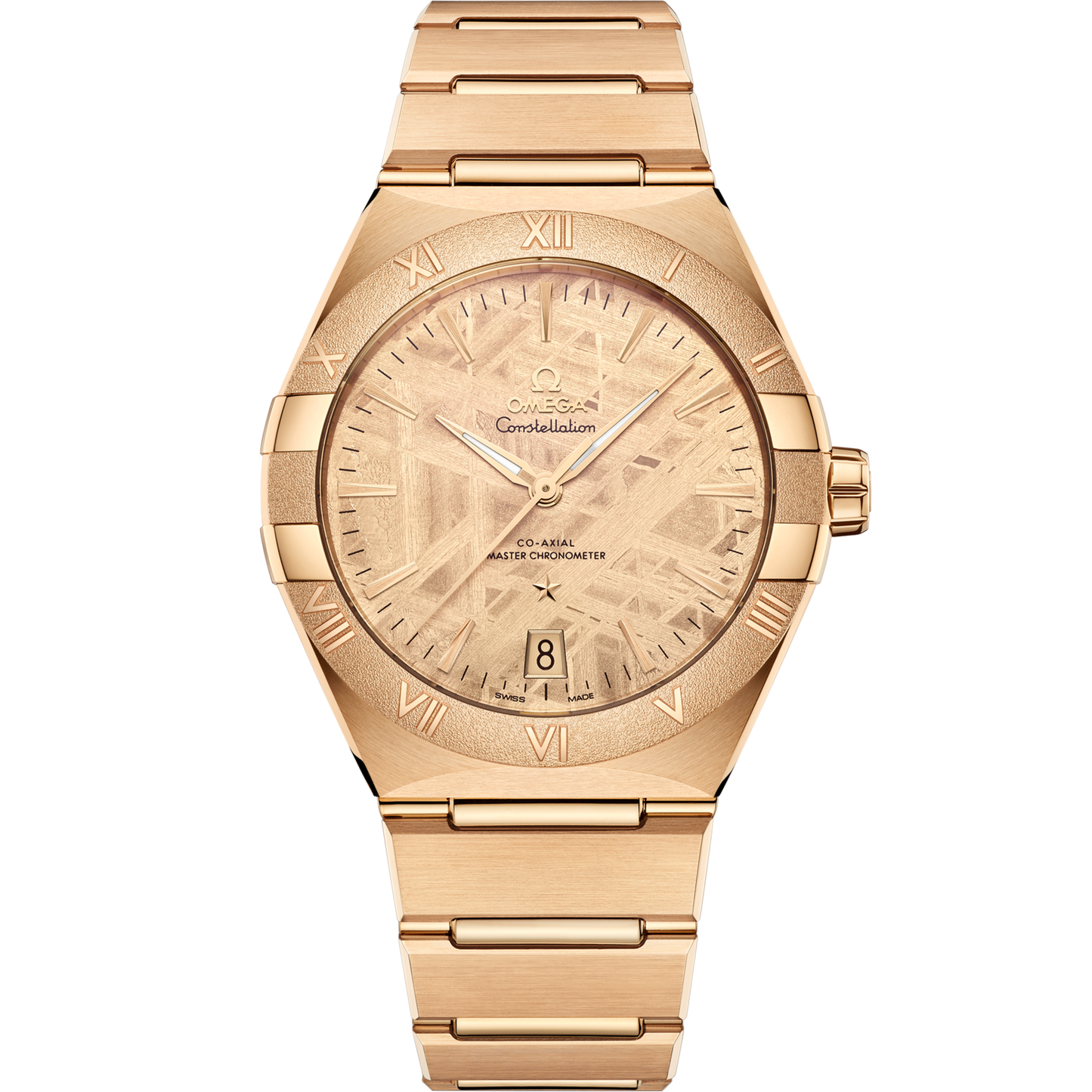 Omega Constellation 41 mm Yellow Dial Moonshine™ 18k Rose Gold Bracelet 131.50.41.21.99.001