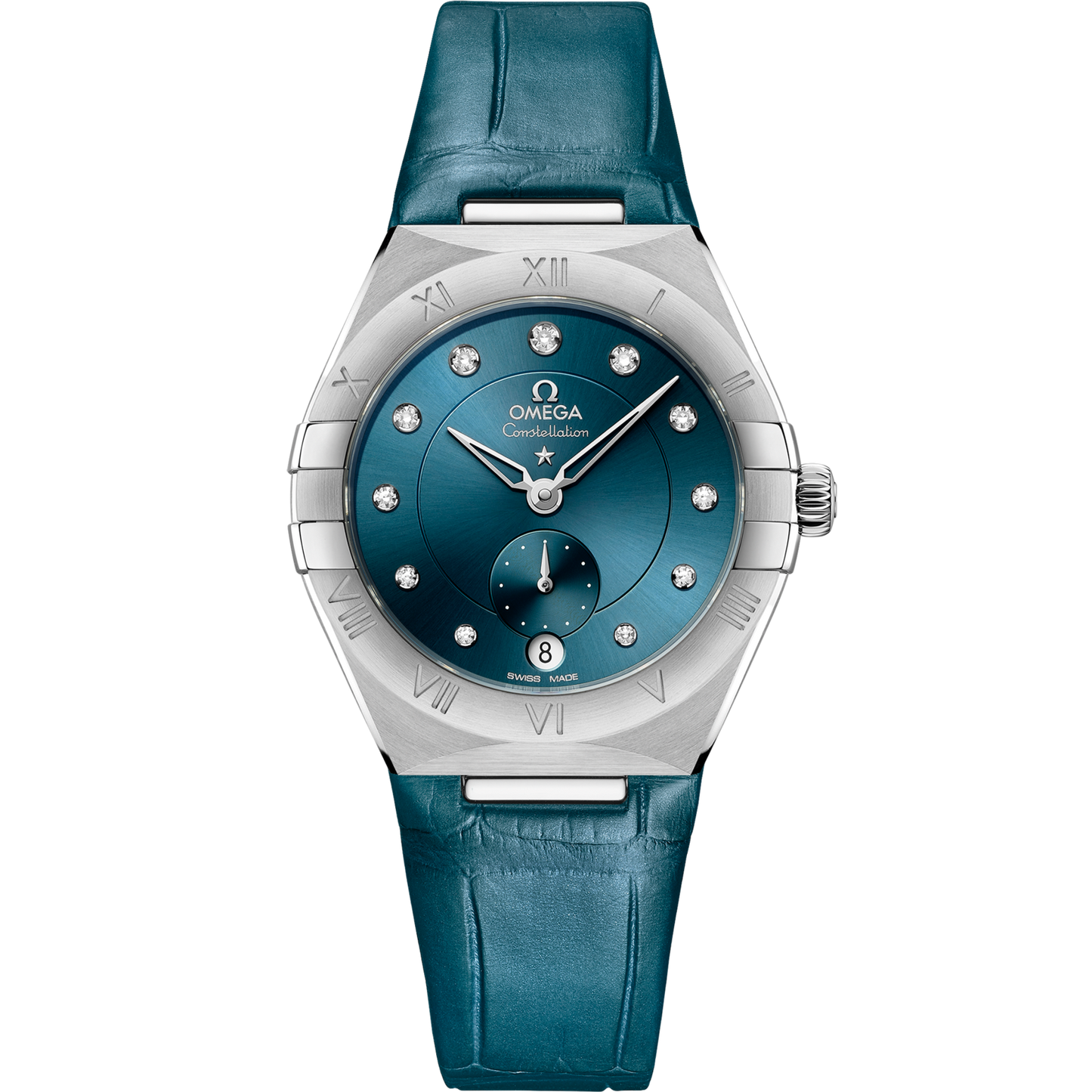 Omega Constellation 34 mm Blue Dial with Diamonds Stainless Steel Strap 131.13.34.20.53.001