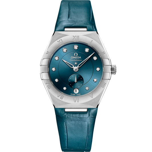 Omega Constellation 34 mm Blue Dial with Diamonds Stainless Steel Strap 131.13.34.20.53.001