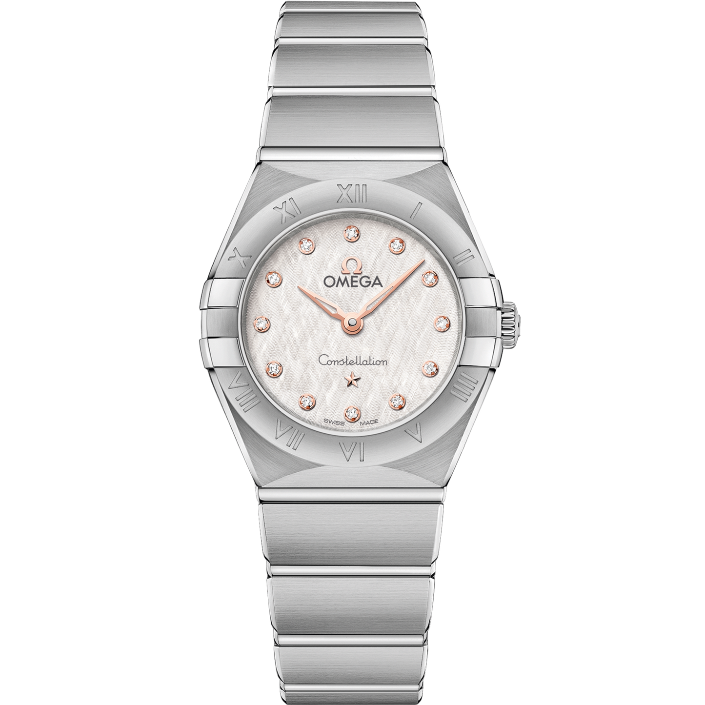 Omega Constellation 25 mm Silver Dial with Diamonds Stainless Steel Bracelet 131.10.25.60.52.001