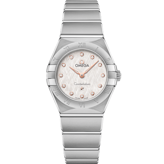 Omega Constellation 25 mm Silver Dial with Diamonds Stainless Steel Bracelet 131.10.25.60.52.001