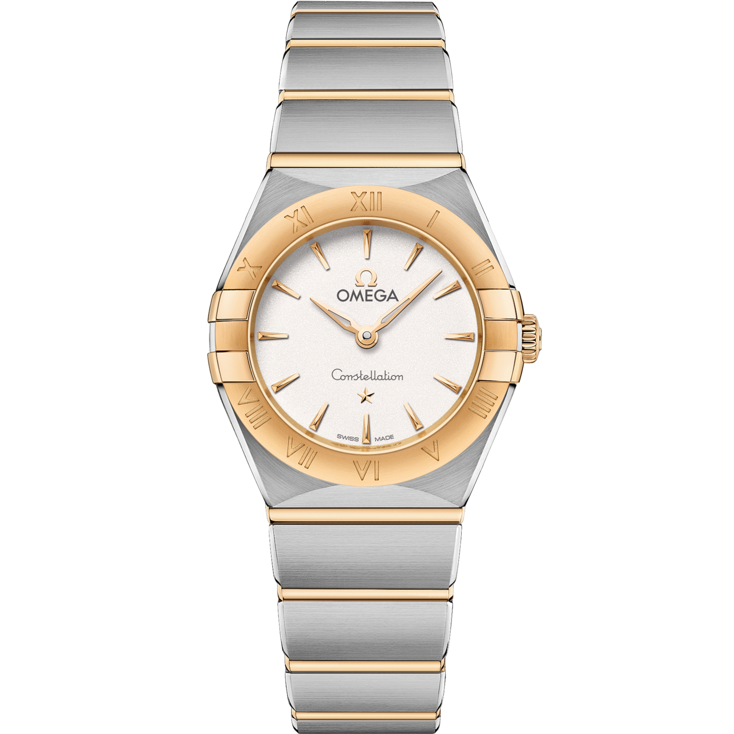 Omega Constellation 25 mm White Dial Stainless Steel and Sedna™ 18k Yellow Gold Bracelet 131.20.25.60.02.002