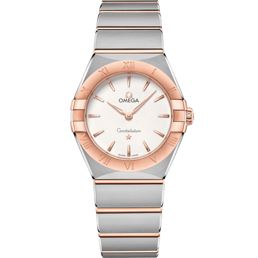 Omega Constellation 28 mm Silver Dial Stainless Steel Sedna™ 18k Rose Gold Bracelet 131.20.28.60.02.001