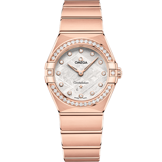 Omega Constellation 28 mm Grey Dial with Diamonds Sedna™ 18k Rose Gold Bracelet 131.55.28.60.99.005