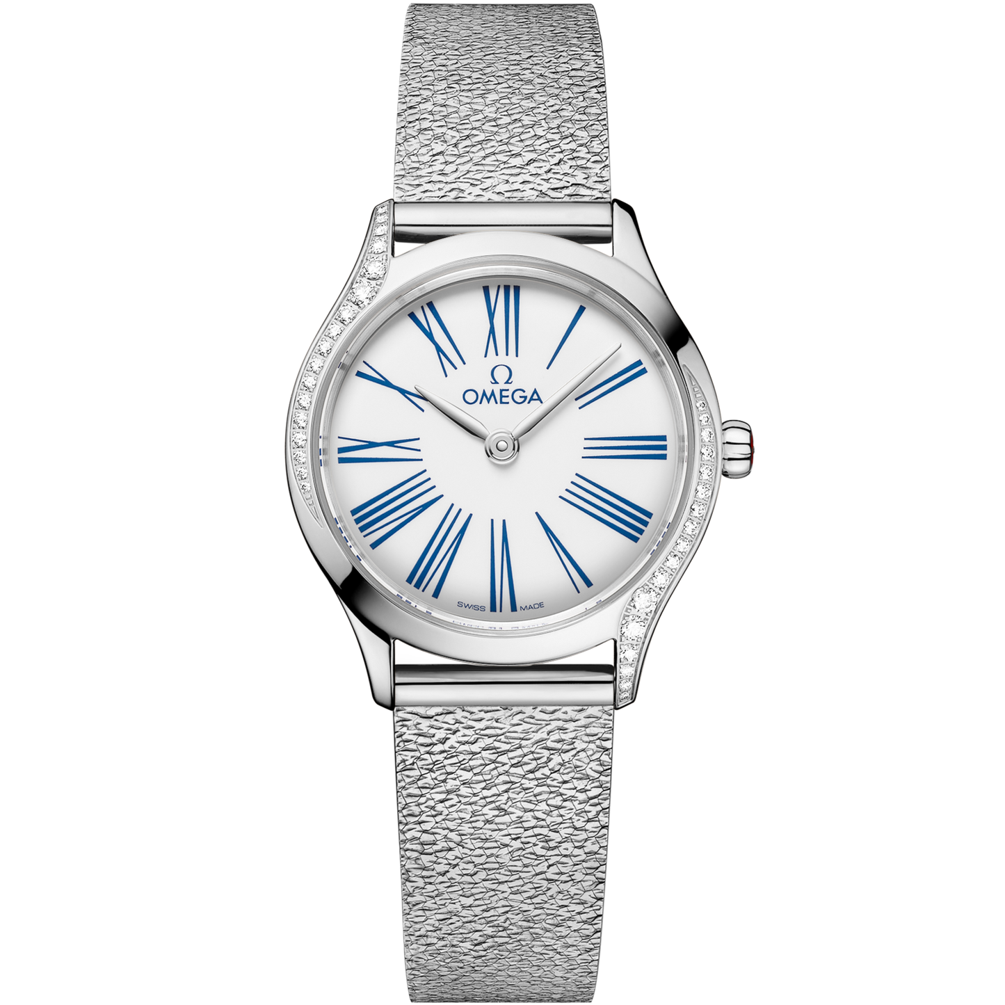 Omega De Ville Mini Trésor 26 mm White Dial  with Diamonds Stainless Steel Bracelet 428.15.26.60.04.002