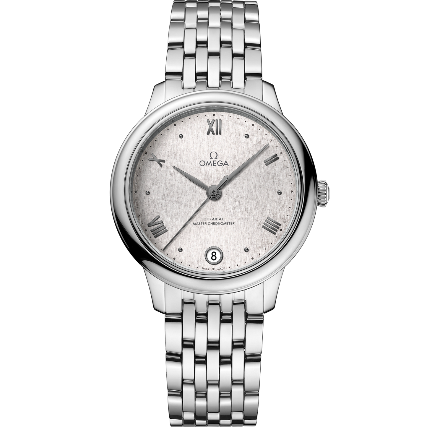 Omega De Ville Prestige 34 mm Silver Dial Stainless Steel Bracelet 434.10.34.20.02.001