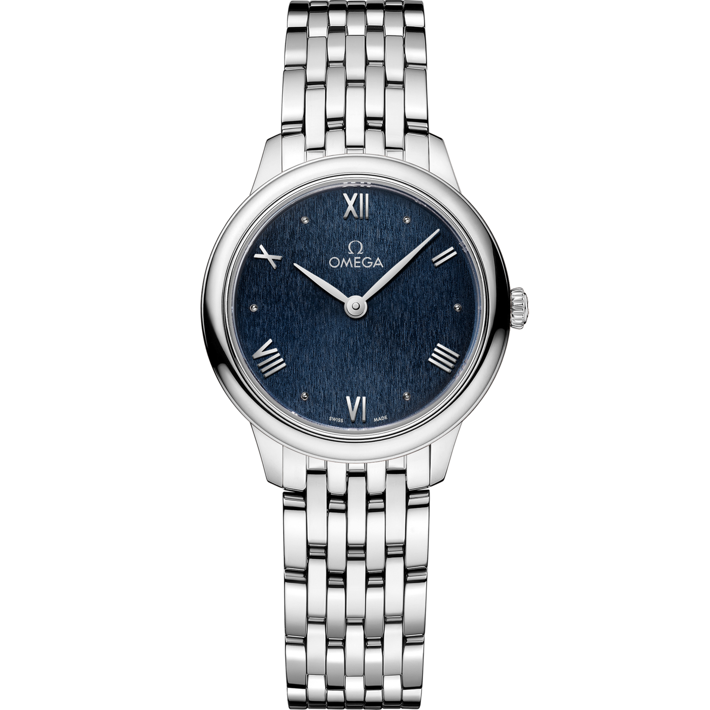 Omega De Ville Prestige 27.5 mm Blue Dial Stainless Steel Bracelet 434.10.28.60.03.002