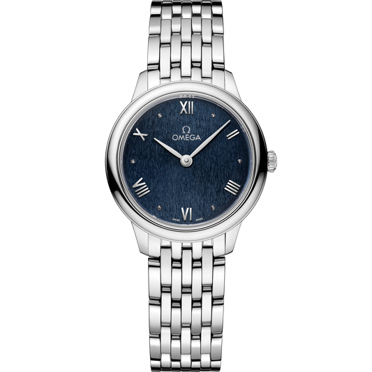 Omega De Ville Prestige 27.5 mm Blue Dial Stainless Steel Bracelet 434.10.28.60.03.002