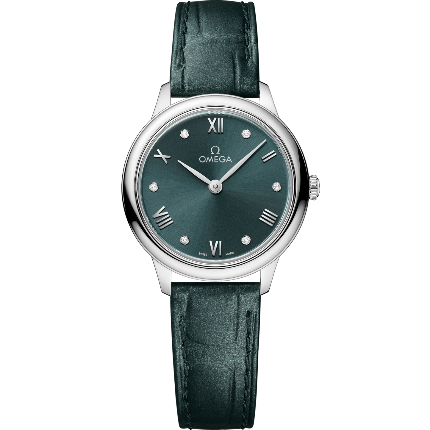 Omega De Ville Prestige 27.5 mm Green Dial Stainless Steel Strap 434.13.28.60.60.001