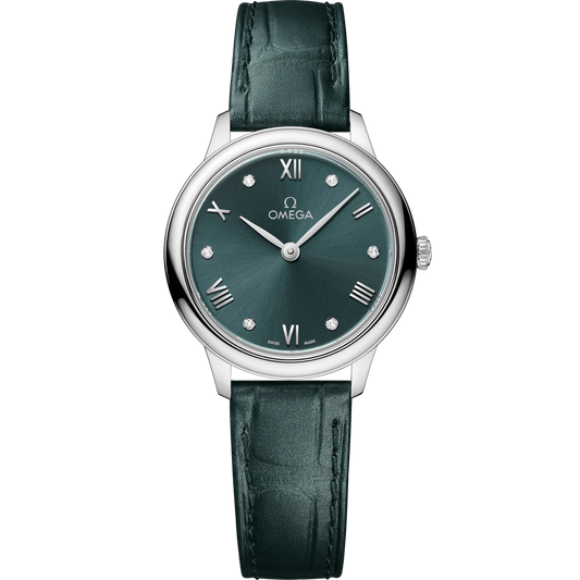 Omega De Ville Prestige 27.5 mm Green Dial Stainless Steel Strap 434.13.28.60.60.001