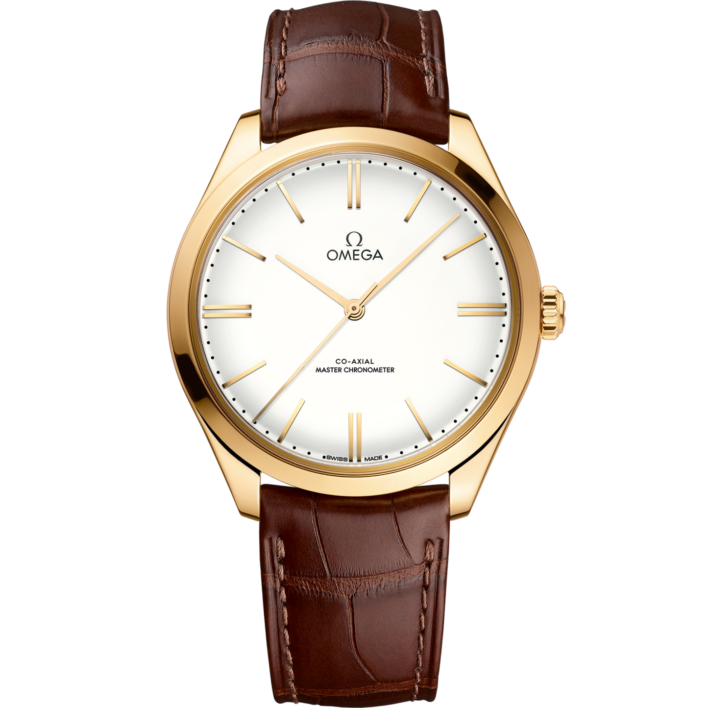 Omega De Ville Trésor 40 mm White Dial 18k Yellow Gold Strap 435.53.40.21.09.001