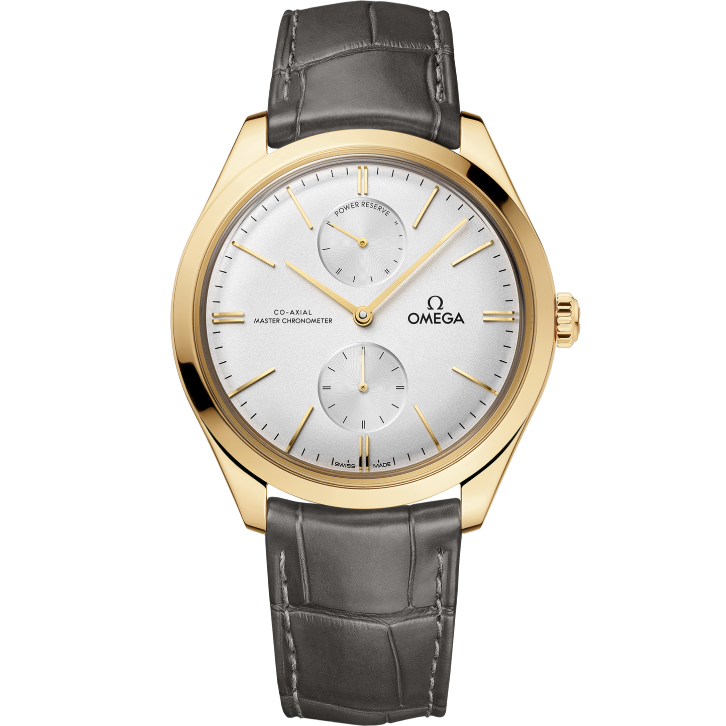 Omega De Ville Trésor 40 mm Silver Dial 18k Yellow Gold Strap 435.53.40.22.02.001