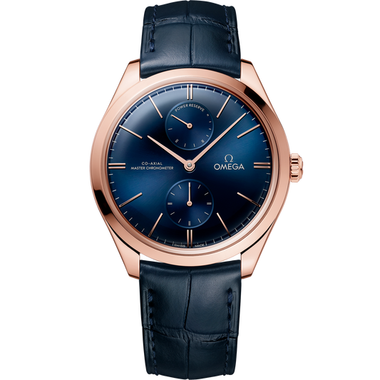 Omega De Ville Trésor 40 mm Blue Dial Sedna™ 18k Rose Gold Strap 435.53.40.22.03.001