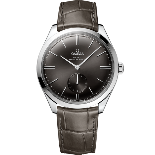 Omega De Ville Trésor 40 mm Grey Dial Stainless Steel   Leather Strap 435.13.40.21.06.001