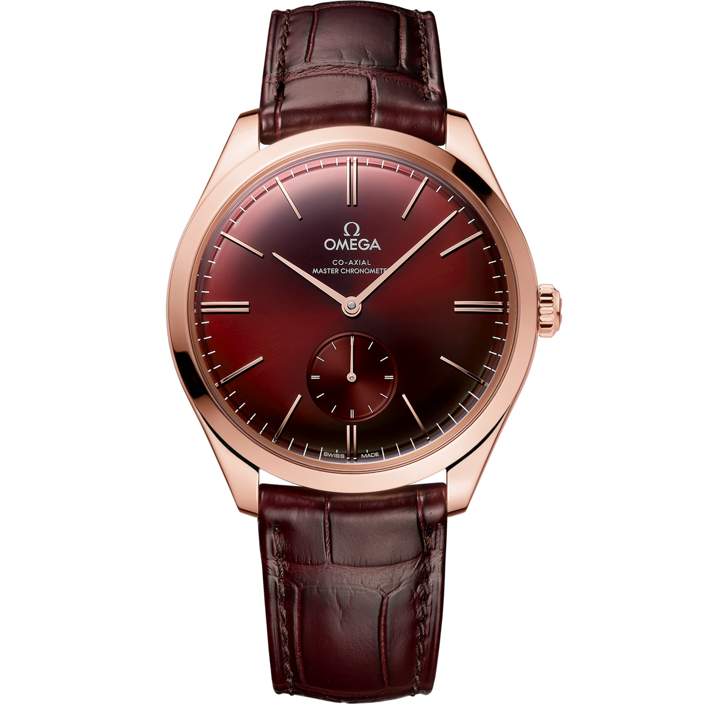 Omega De Ville Trésor 40 mm Red Dial Sedna™ 18k Rose Gold Strap 435.53.40.21.11.002