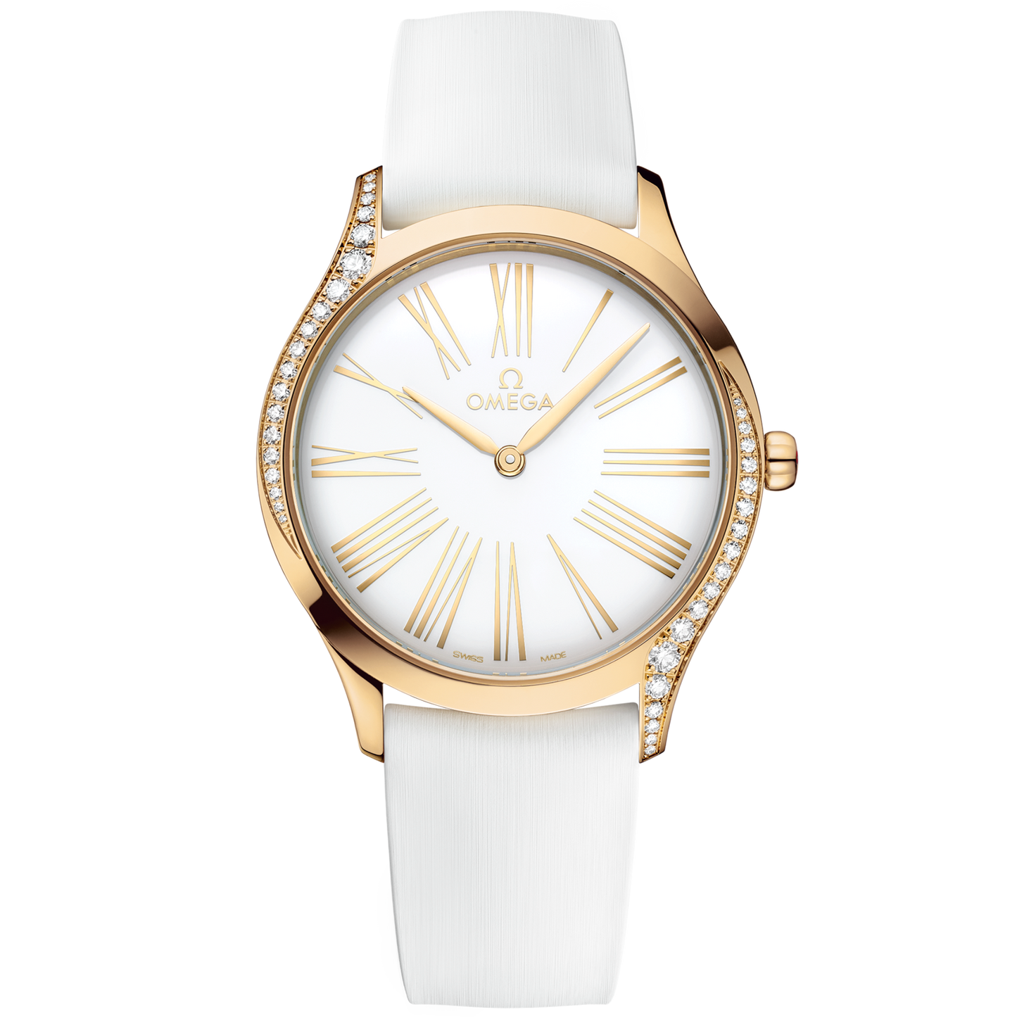 Omega De Ville Trésor 36 mm White Dial with Diamonds  Moonshine™ 18k Rose Gold Strap 428.57.36.60.04.001